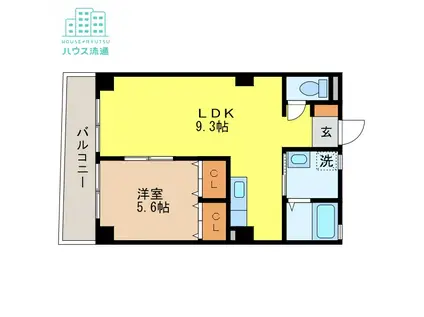 フカイフラットI(1LDK/2階)の間取り写真