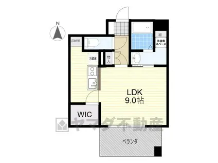 イースト CONCIE(ワンルーム/2階)の間取り写真