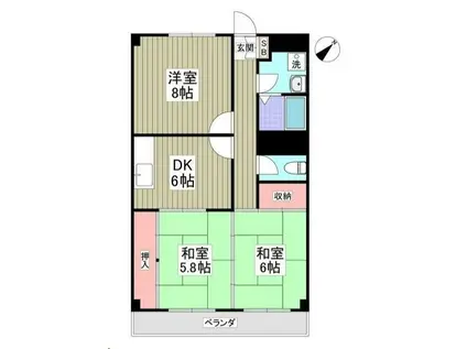 RENAXIAキミツ(3DK/2階)の間取り写真