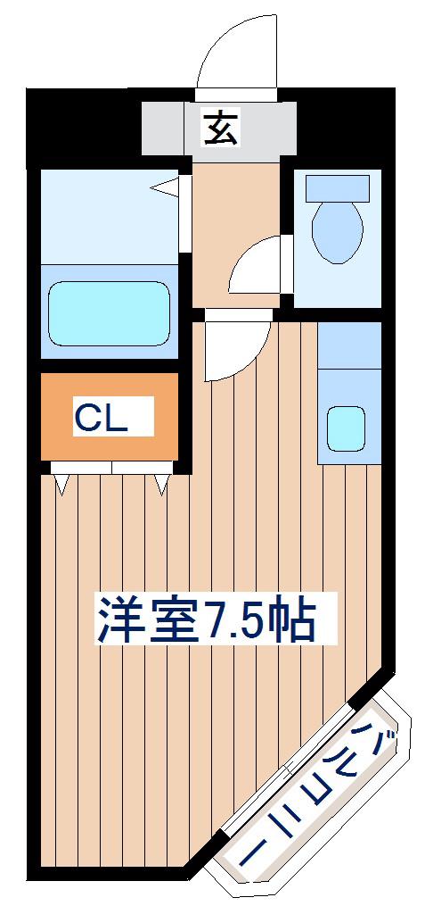 アイショウプラザ萩野町II(ワンルーム/4階)の間取り写真