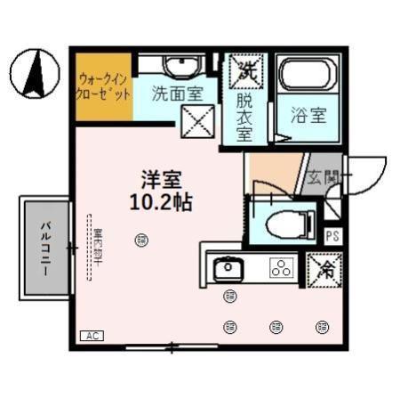 セジュール・モンブラン(ワンルーム/1階)の間取り写真