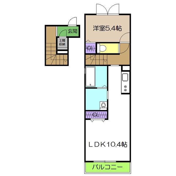 シャーメゾンベルブランシュ(1LDK/1階)の間取り写真
