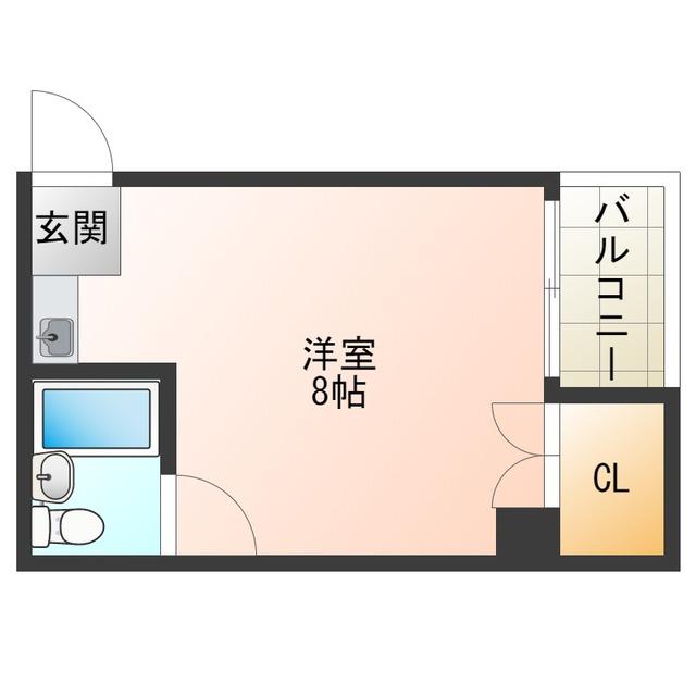 アウトバーンGK(ワンルーム/5階)の間取り写真