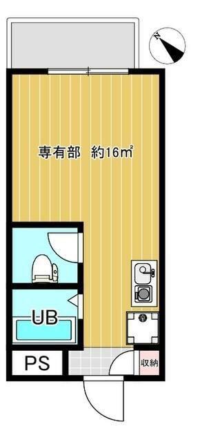 アースビル(ワンルーム/5階)の間取り写真