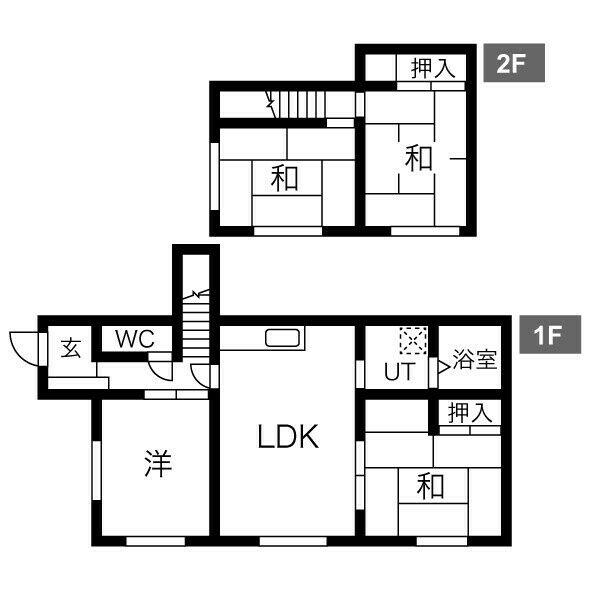 清田3-1-1-7戸建(4LDK/1階)の間取り写真