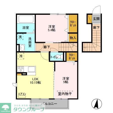 アン リッシュ(2LDK/2階)の間取り写真