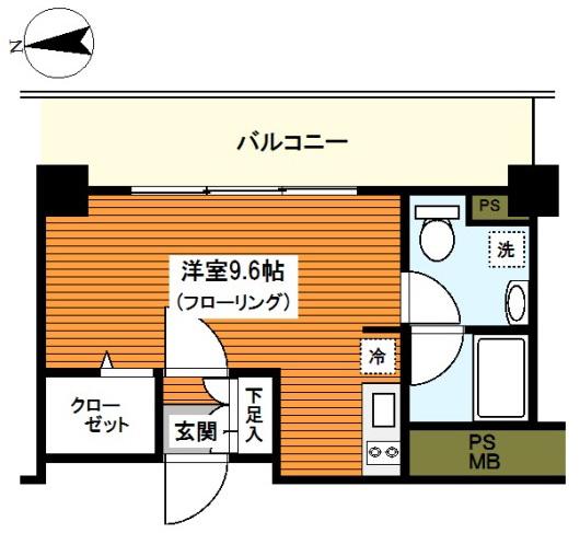 パークアクシス横浜井土ヶ谷(ワンルーム/6階)の間取り写真
