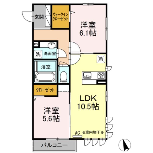 コンフォートプラスT(2LDK/3階)の間取り写真
