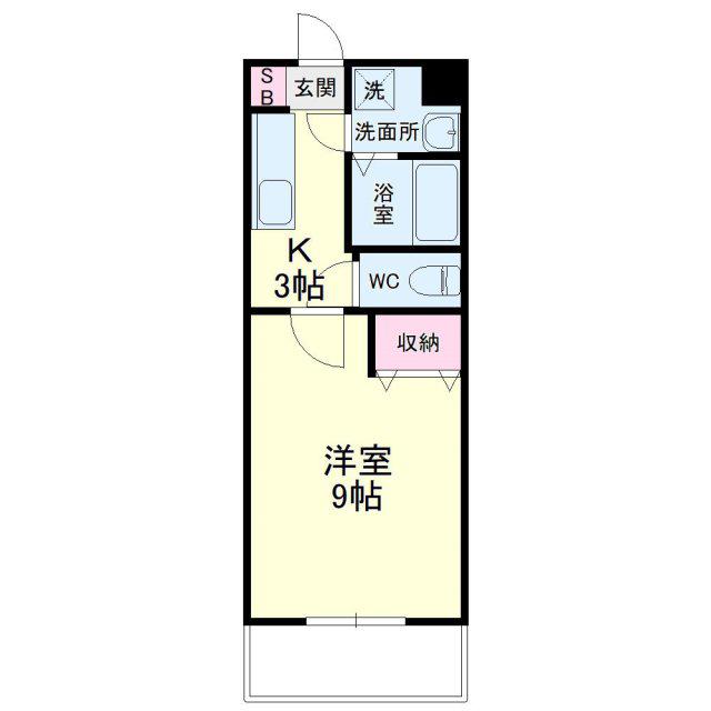 BRANCHE(1K/4階)の間取り写真
