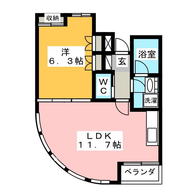 パローマSATO(1LDK/3階)の間取り写真