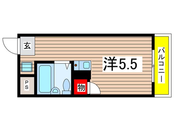 エミグラント多摩川(ワンルーム/3階)の間取り写真