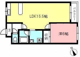 ベルメゾン成城(1LDK/3階)の間取り写真