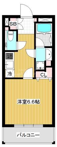 DACHA(1K/2階)の間取り写真