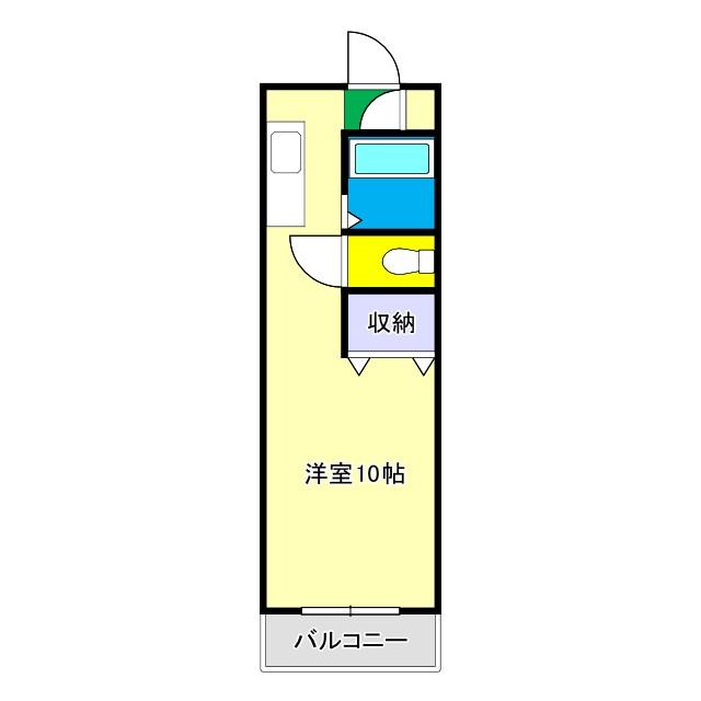 ハイスリー21II(ワンルーム/2階)の間取り写真