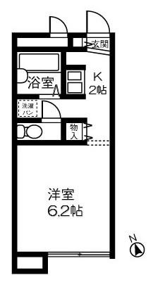 プレゾン(1K/2階)の間取り写真