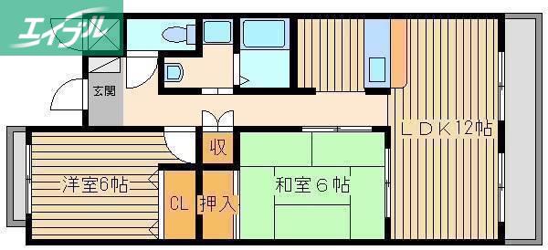 トレ ビーチナA(2LDK/1階)の間取り写真