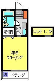 ガーデンハイツ(1K/1階)の間取り写真
