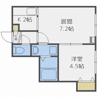 レユシール20(1LDK/3階)の間取り写真