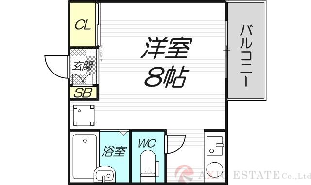 R・マンション(ワンルーム/4階)の間取り写真
