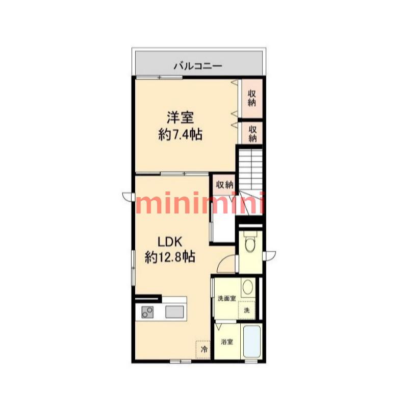 MILLION♯新大阪(1LDK/2階)の間取り写真