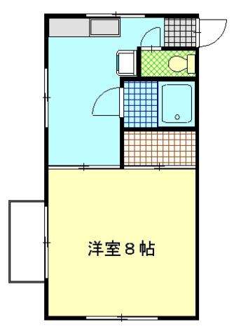 コーポ・まるいし(1K/1階)の間取り写真