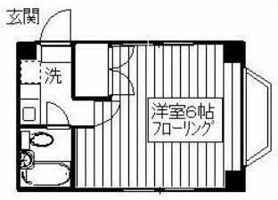 ピュア相模(1K/2階)の間取り写真