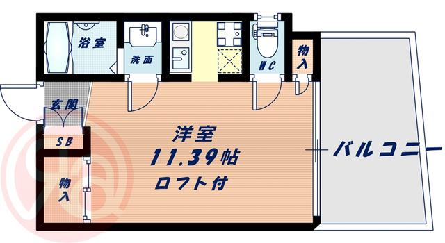 フォレステージュ靭公園(ワンルーム/12階)の間取り写真