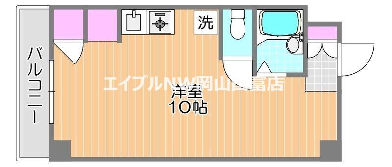 ハナハウス東山(1K/3階)の間取り写真