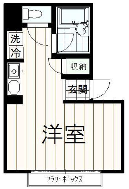 マンションKANNA(1K/1階)の間取り写真