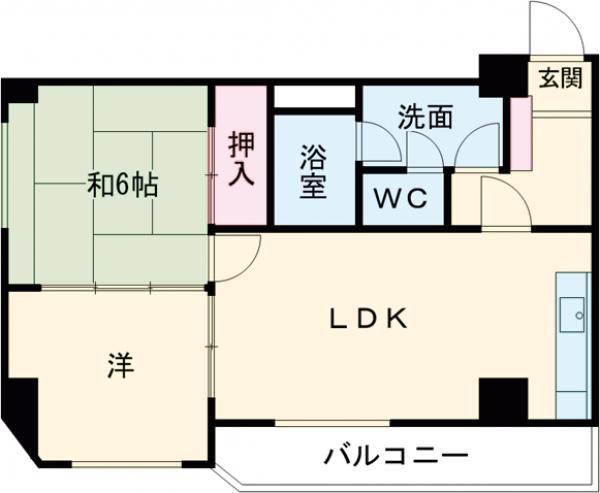 コーポ千代田(2DK/3階)の間取り写真