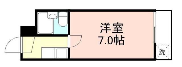 オーティーハイツ黒田(1K/2階)の間取り写真