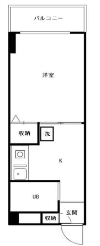メゾンブランシュ不動前(1K/5階)の間取り写真