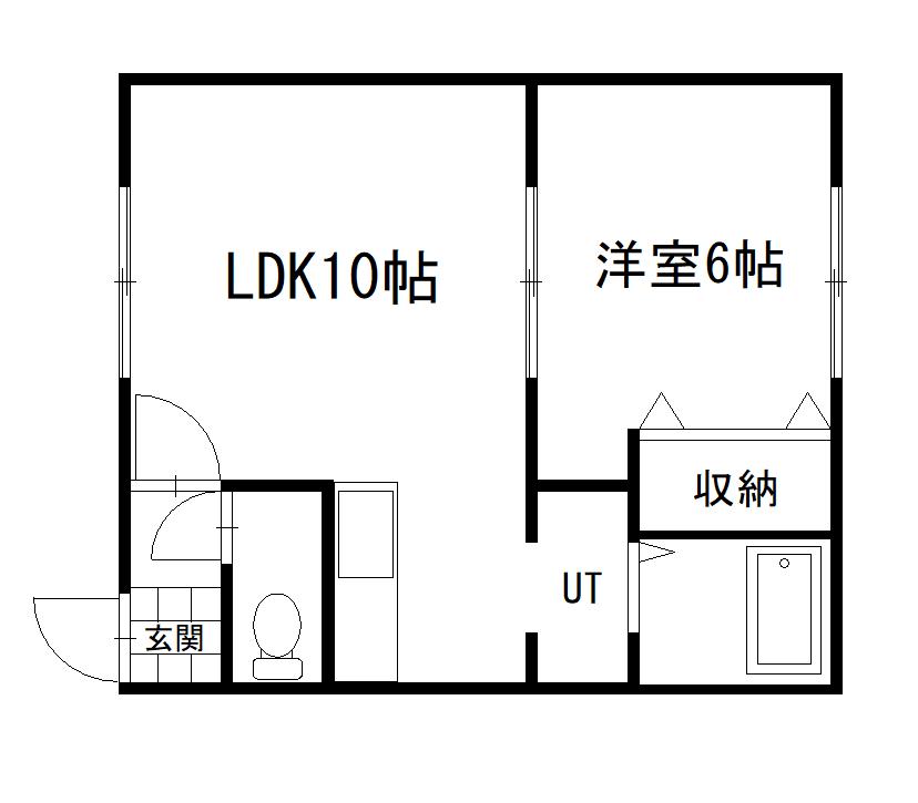 スペース愛国(1LDK/1階)の間取り写真
