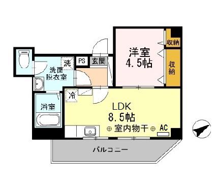 SIRIUS(1LDK/3階)の間取り写真
