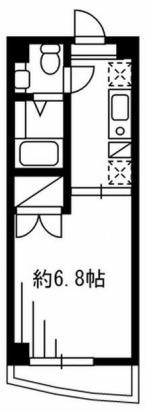 FSC新宿マンション(1K/2階)の間取り写真