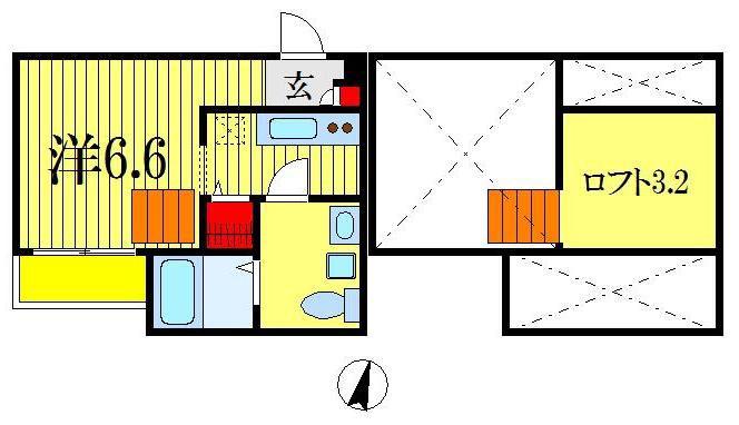 ALIVILA(1K/1階)の間取り写真