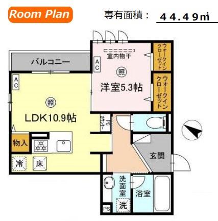 レグルス 曙(1LDK/3階)の間取り写真