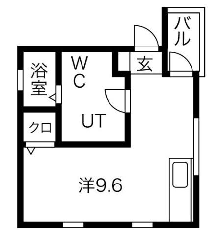 LECOCON町南II(ワンルーム/2階)の間取り写真