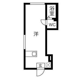 AYASE212(ワンルーム/1階)の間取り写真