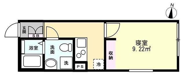 LUMIERE HATOGAYA(1K/1階)の間取り写真