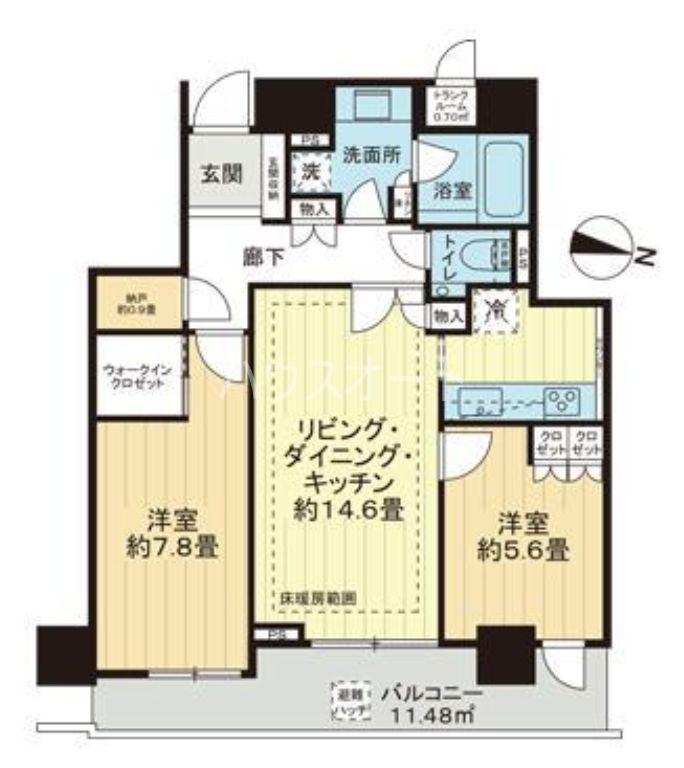 ザ・ライオンズ上野の森(2SLDK/10階)の間取り写真