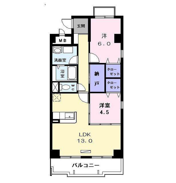 Mグランツ(2LDK/3階)の間取り写真