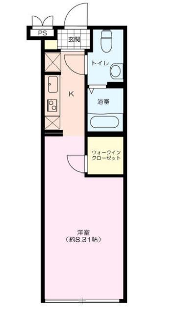エディット新宿富久町(ワンルーム/4階)の間取り写真