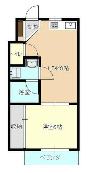 LISSAグランデ池袋(1LDK/2階)の間取り写真