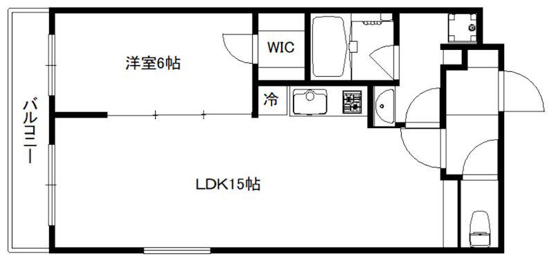 RESIDENCE京都府庁前(1LDK/4階)の間取り写真