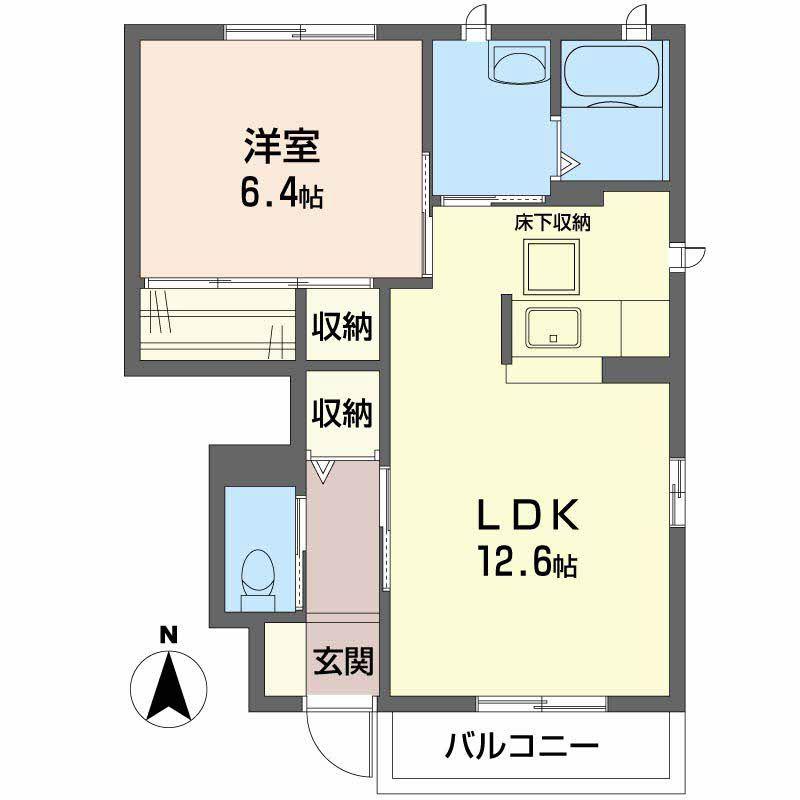 フェリーチェ(1LDK/1階)の間取り写真