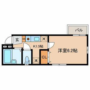 グランシャレー島根III(1K/3階)の間取り写真
