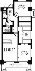 ビューパレー味美(3LDK/2階)の間取り写真