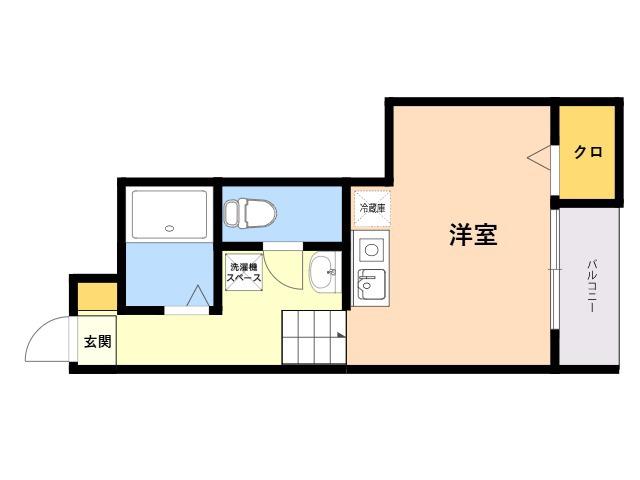 リック城南(ワンルーム/1階)の間取り写真