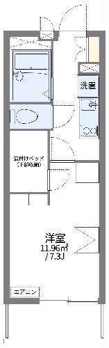 レオパレスヴィハール南六郷(1K/2階)の間取り写真